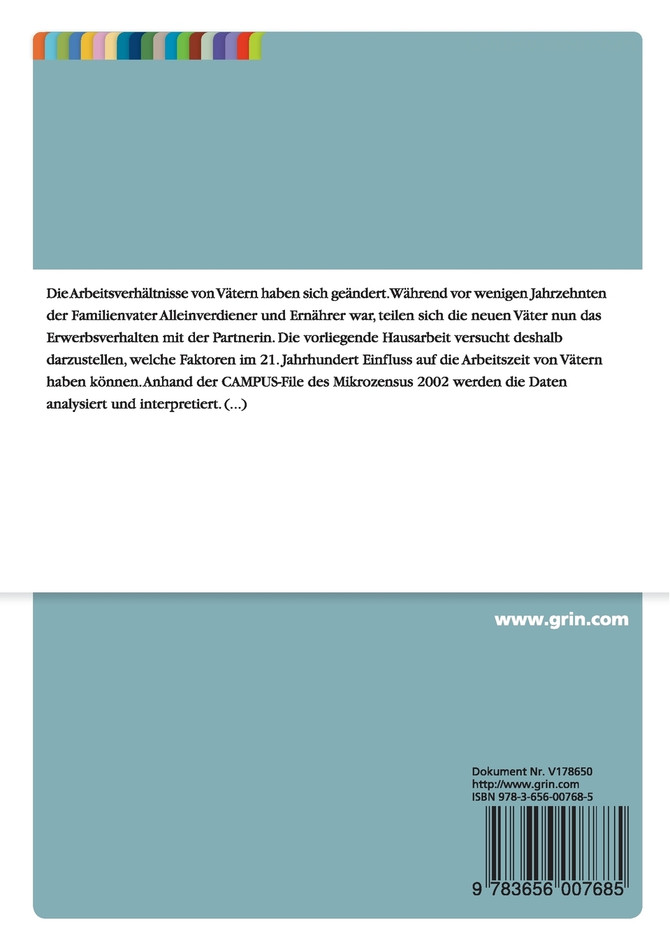 Die Determinanten der Arbeitszeit von Vätern