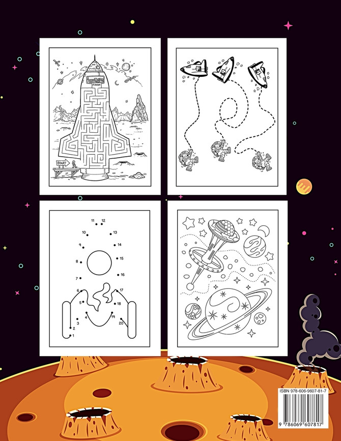 Livre D'activités Et De Coloriage Galaxies Et Planètes Pour Les Enfants