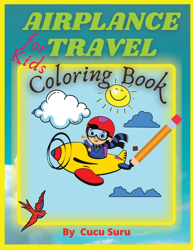 AIRPLANE TRAVEL COLORING BOOK FOR KIDS