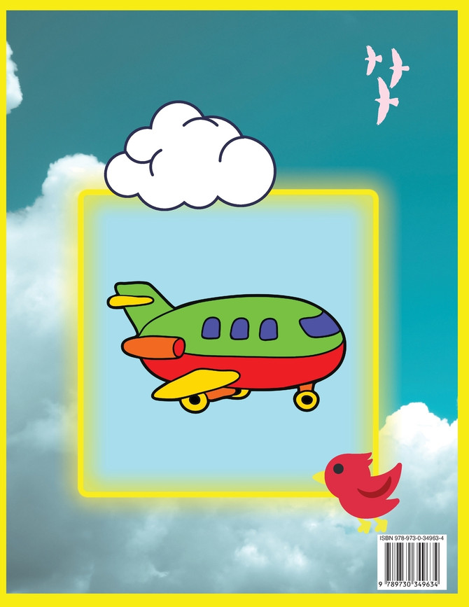 AIRPLANE TRAVEL COLORING BOOK FOR KIDS