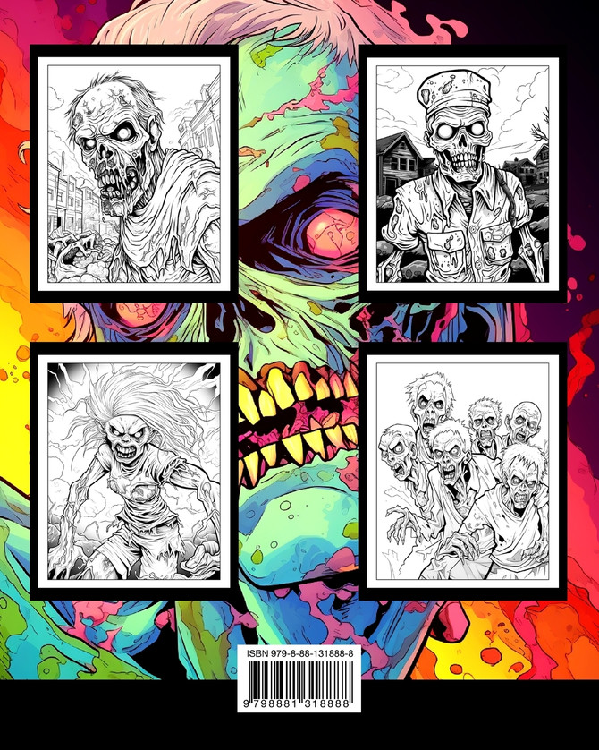 Zombie Horror Coloring Book for Adults