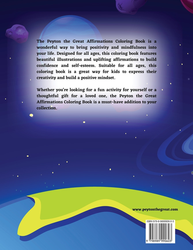 Peyton the Great Affirmations Coloring Book