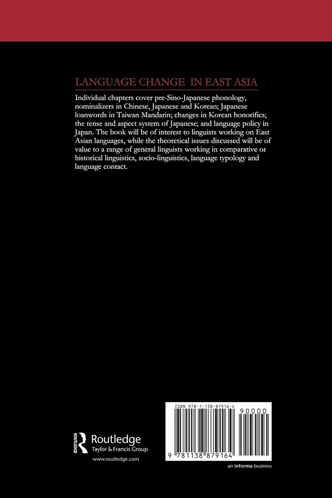 Language Change in East Asia