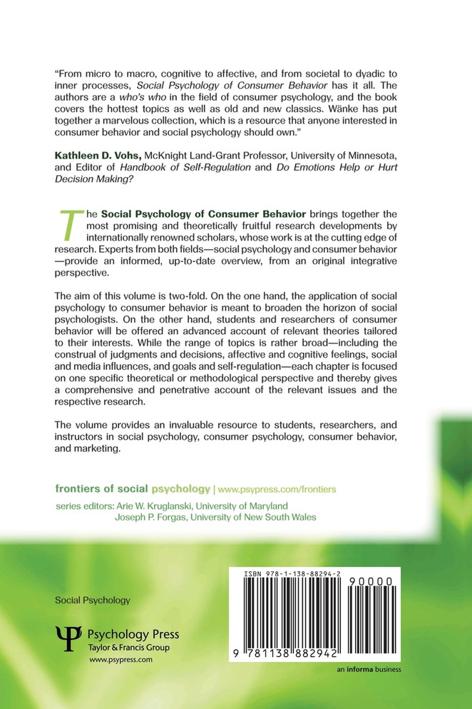 Social Psychology of Consumer Behavior