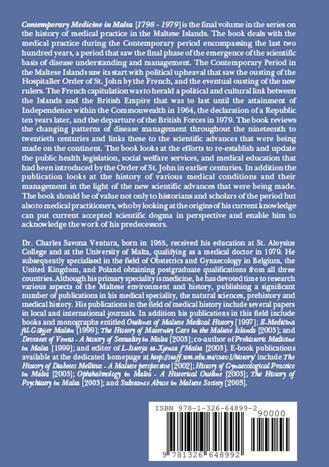 Contemporary Medicine in Malta [1798-1979]