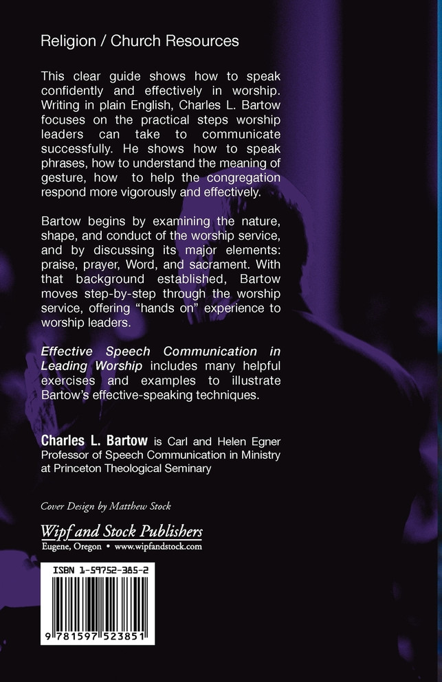 Effective Speech Communication in Leading Worship