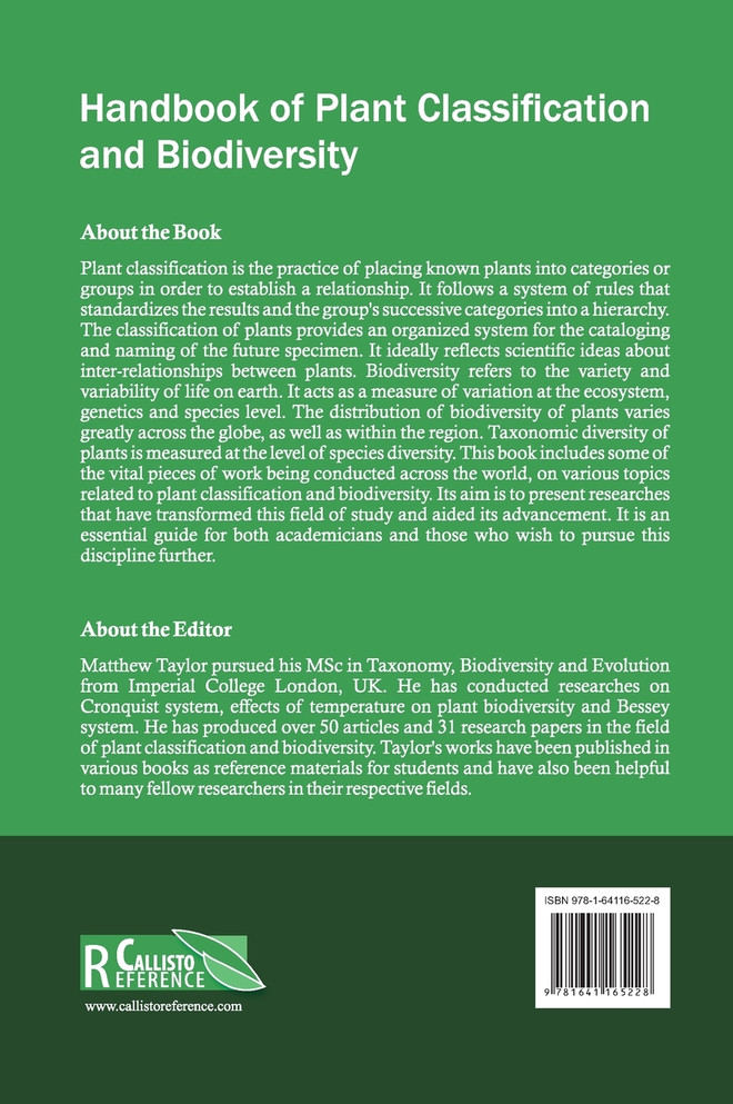 Handbook of Plant Classification and Biodiversity