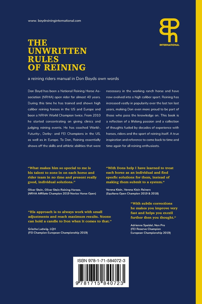 The Unwritten rules of reining