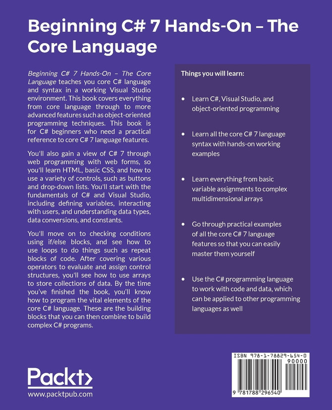 Beginning C# Hands On - The Core Language
