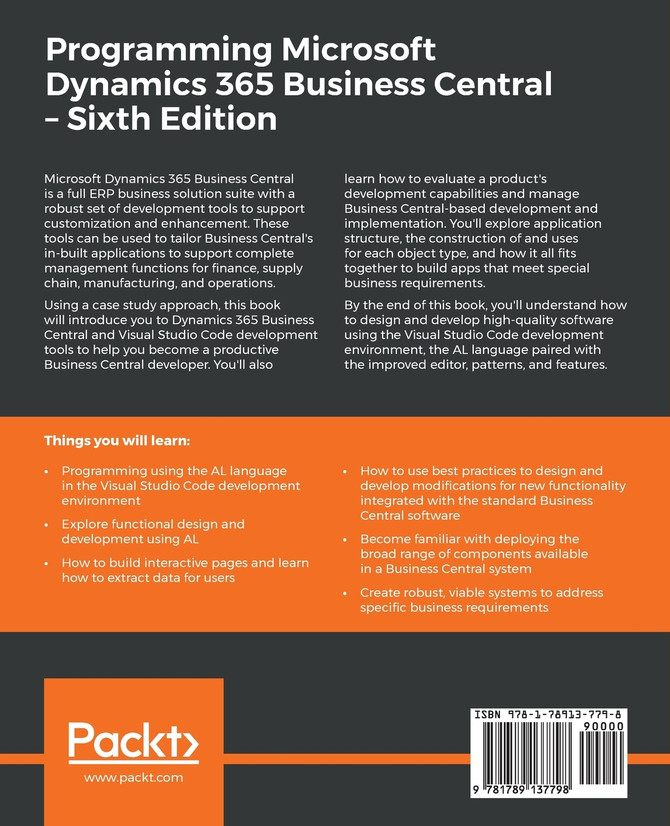 Programming Microsoft Dynamics 365 Business Central - Sixth Edition