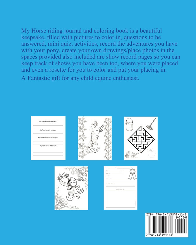 My Horse Riding Journal & Coloring Book