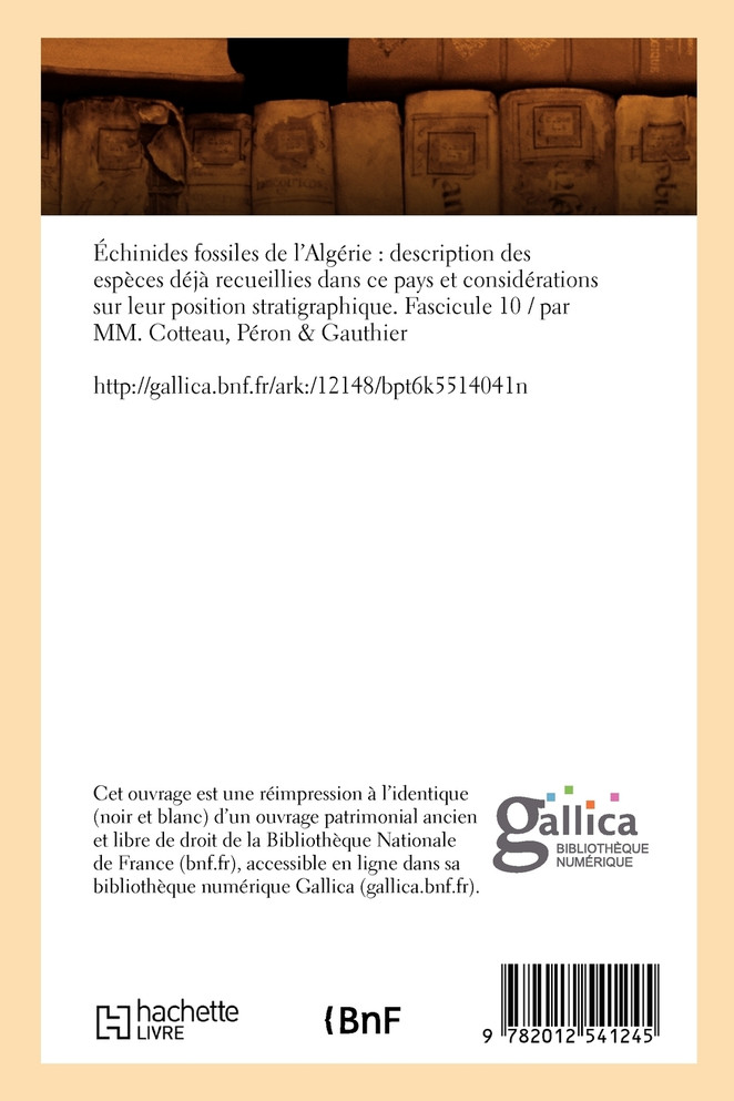 Échinides fossiles de l'Algérie. Fascicule 10 (Éd.1876-1884)