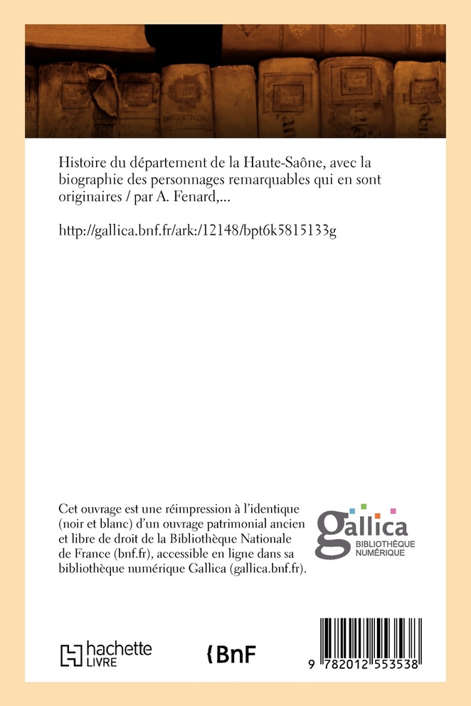 Histoire du département de la Haute-Saône, (Éd.1890)