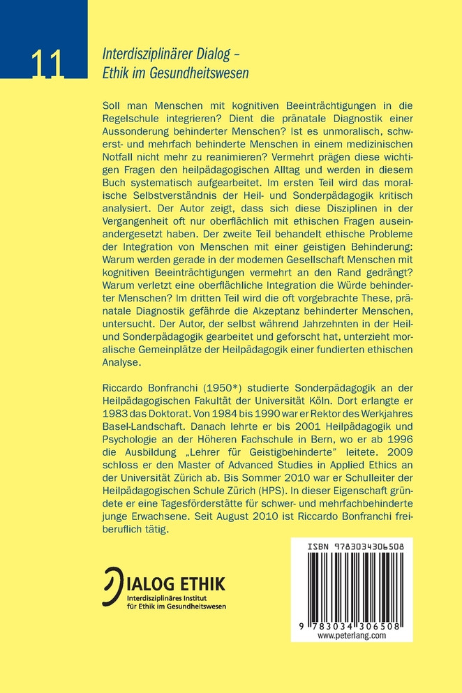 Ethische Handlungsfelder der Heilpaedagogik