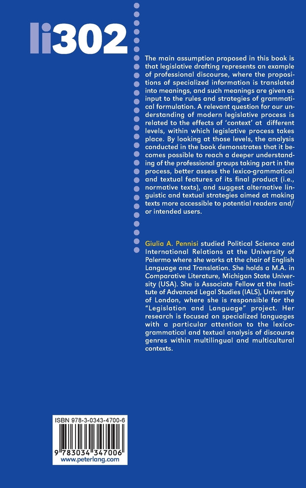 A linguistic Insight into Legislative Drafting