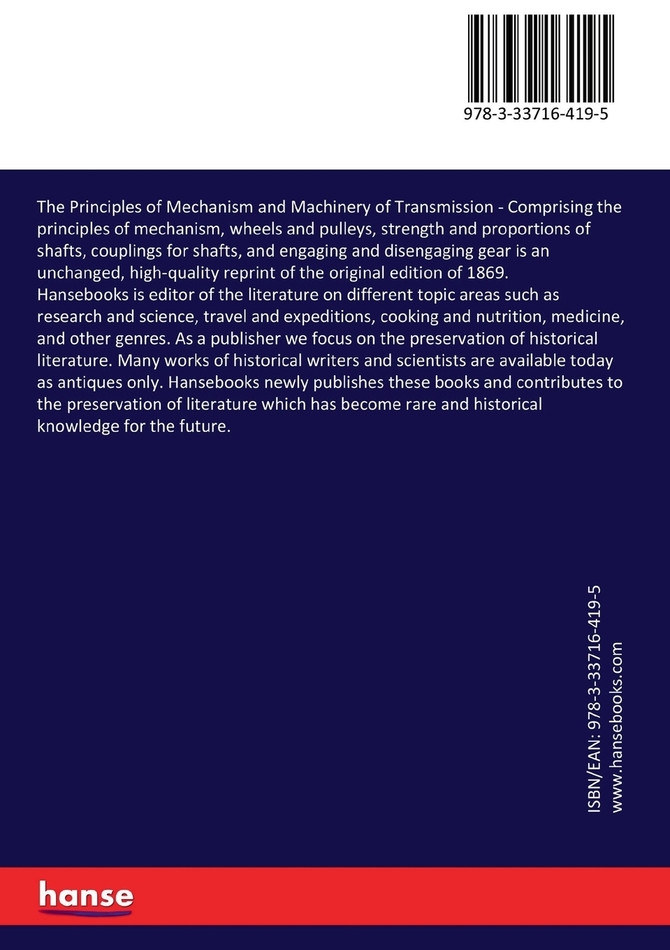 The Principles of Mechanism and Machinery of Transmission
