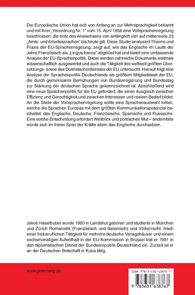 Mehrsprachigkeit in der Europaeischen Union