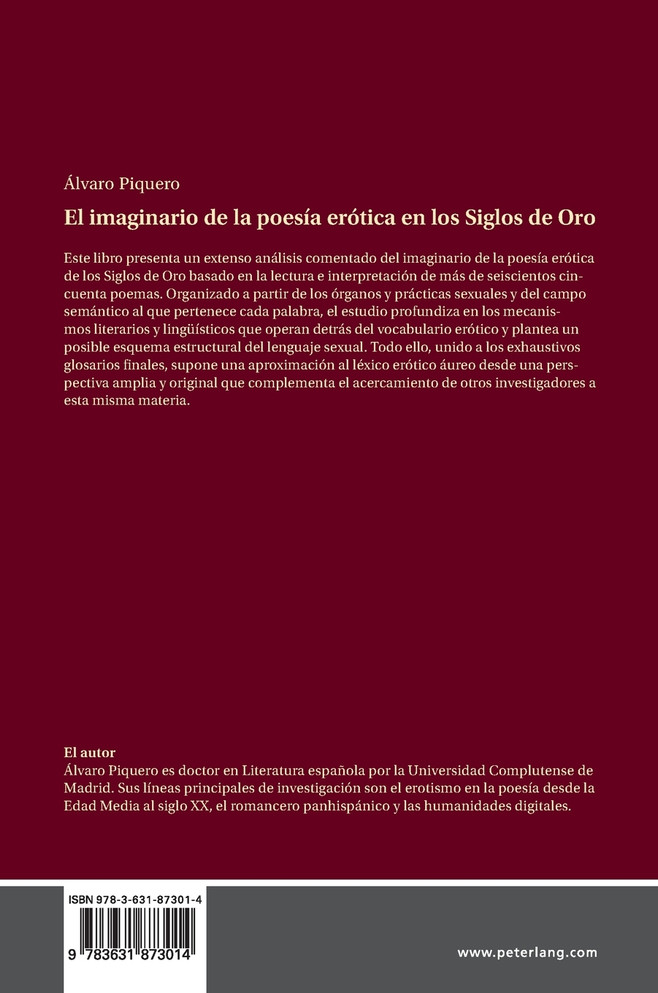 El imaginario de la poesía erótica en los Siglos de Oro