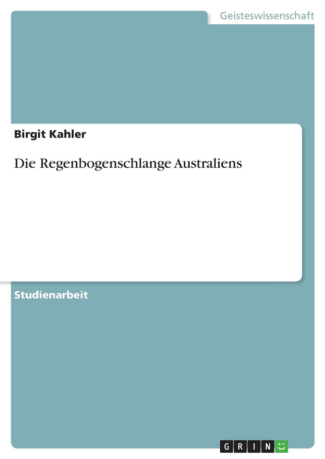 Die Regenbogenschlange Australiens