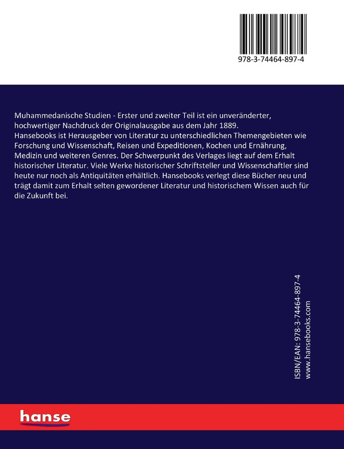 Muhammedanische Studien