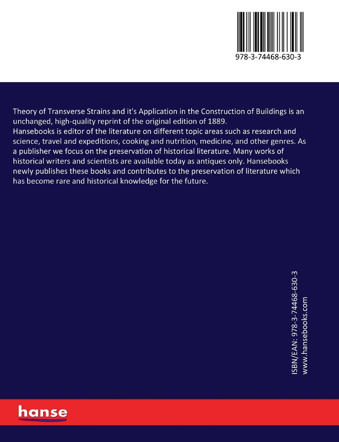 Theory of Transverse Strains and it's Application in the Construction of Buildings