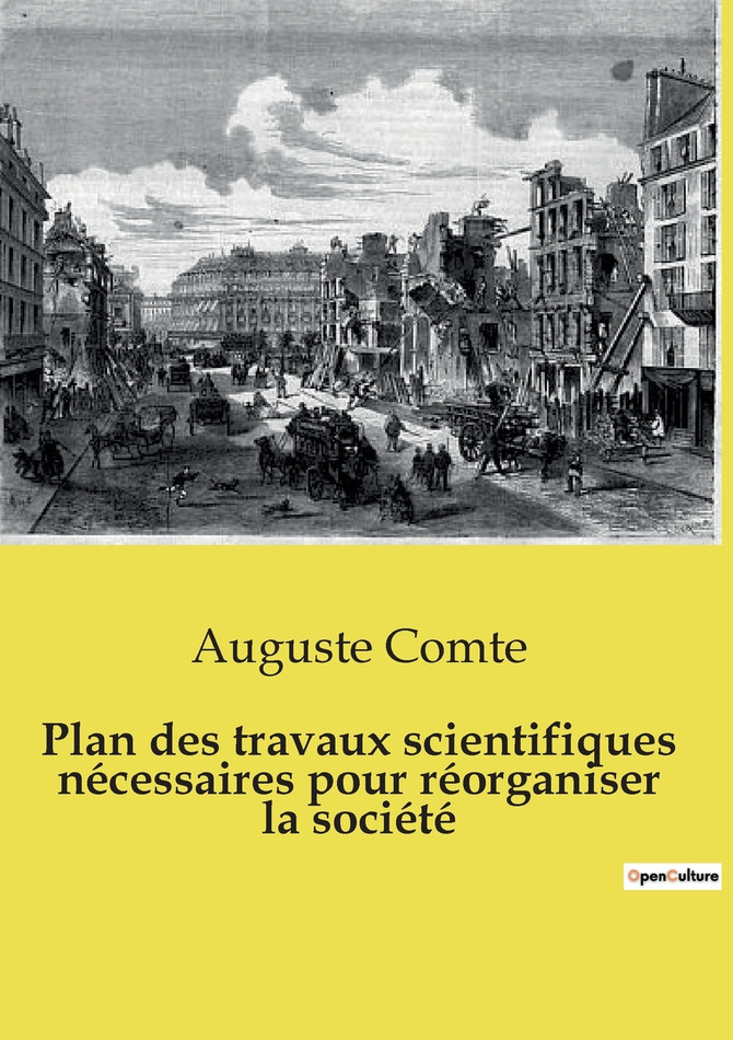 Plan des travaux scientifiques nécessaires pour réorganiser la société