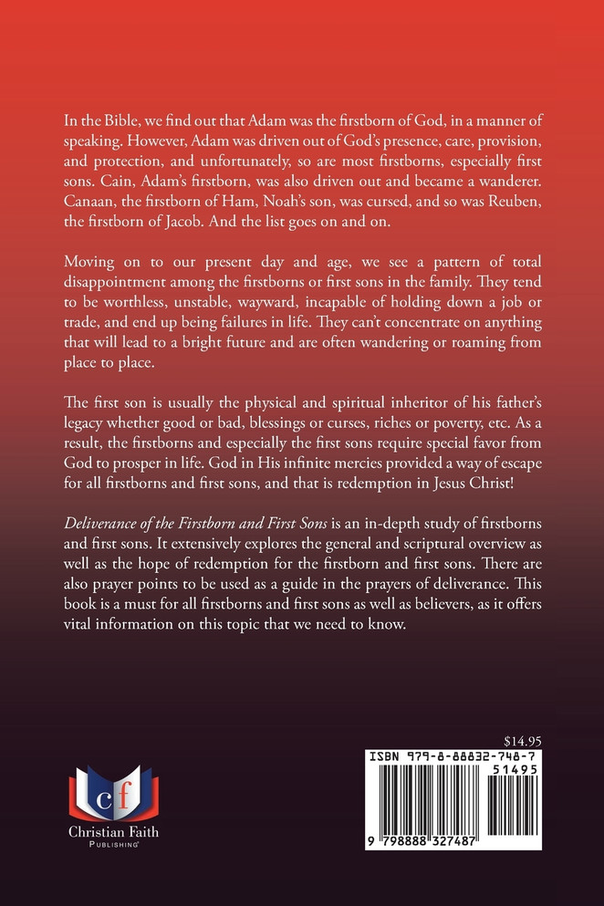Deliverance of the Firstborn and First Sons Deliverance of the Firstborn and First Sons