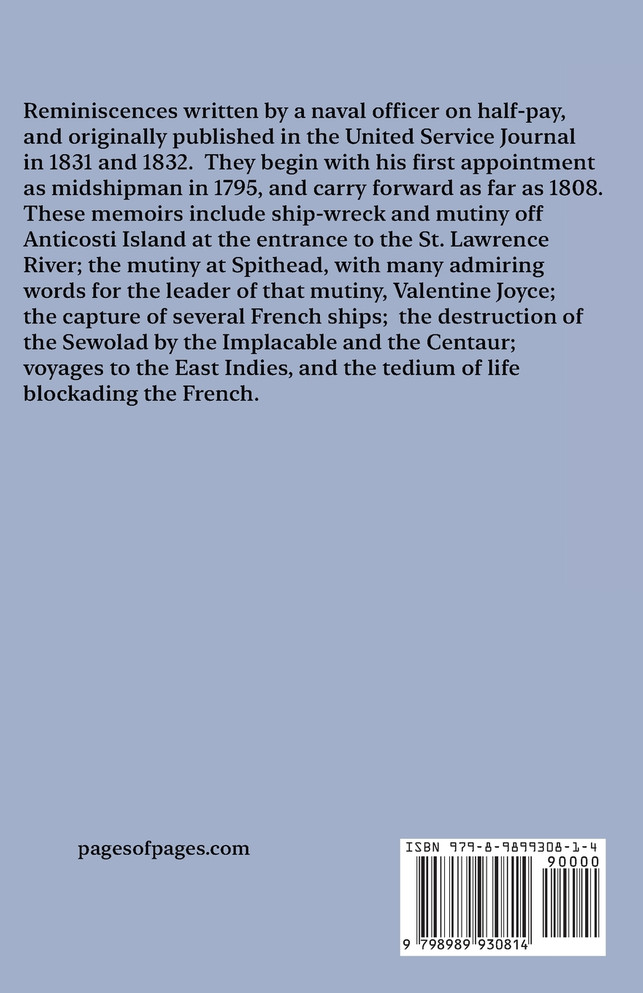 Recollections of a Sea Life by a Midshipman of the Last Century