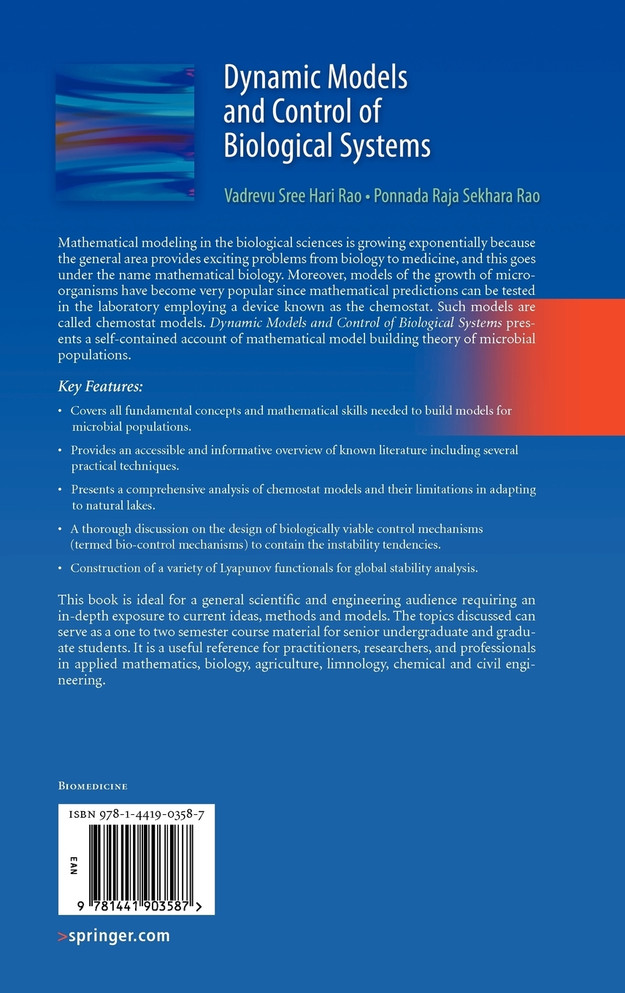 Dynamic Models and Control of Biological Systems