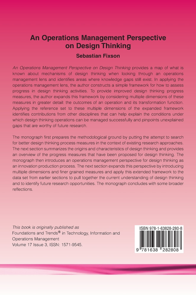 An Operations Management Perspective on Design Thinking