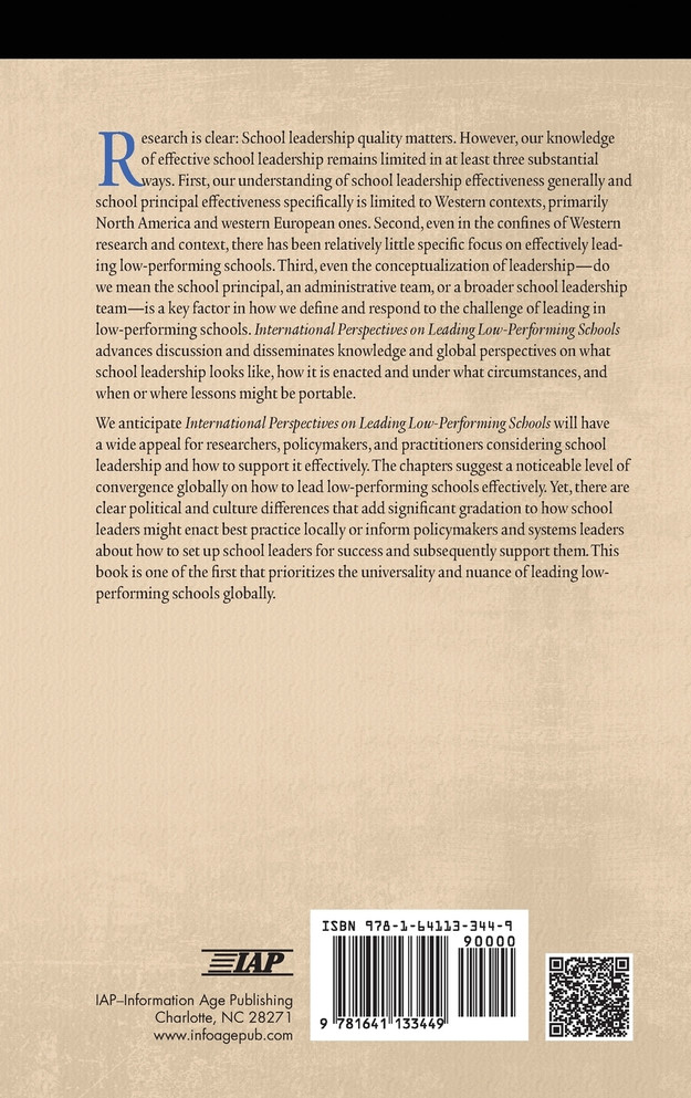 International Perspectives on Leading Low-Performing Schools  (hc)