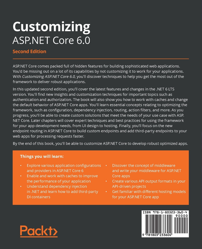 Customizing ASP.NET Core 6.0 - Second Edition