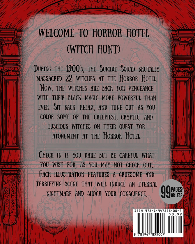 Adult Coloring Book Horror Hotel