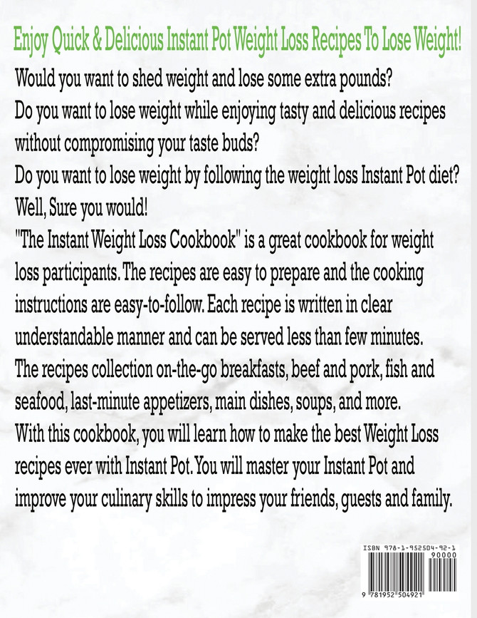 Instant Weight Loss Cookbook