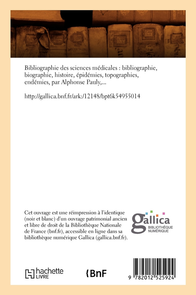 Bibliographie des sciences médicales (Éd.1874)