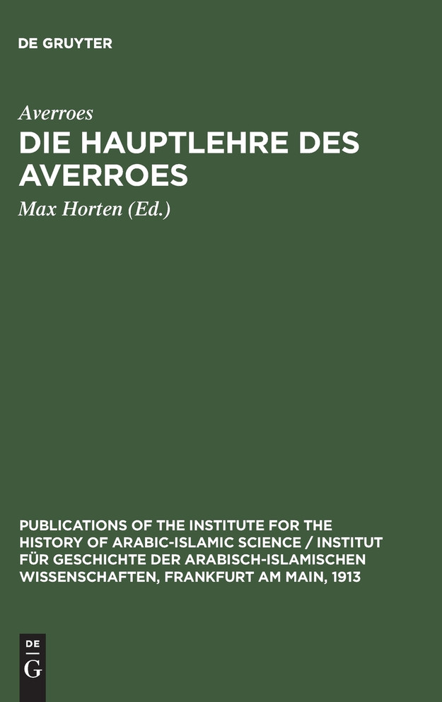 Die Hauptlehre des Averroes