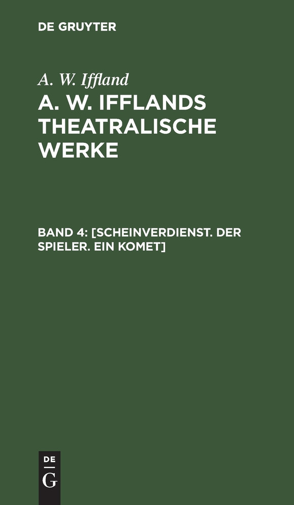 [Scheinverdienst. Der Spieler. Ein Komet]