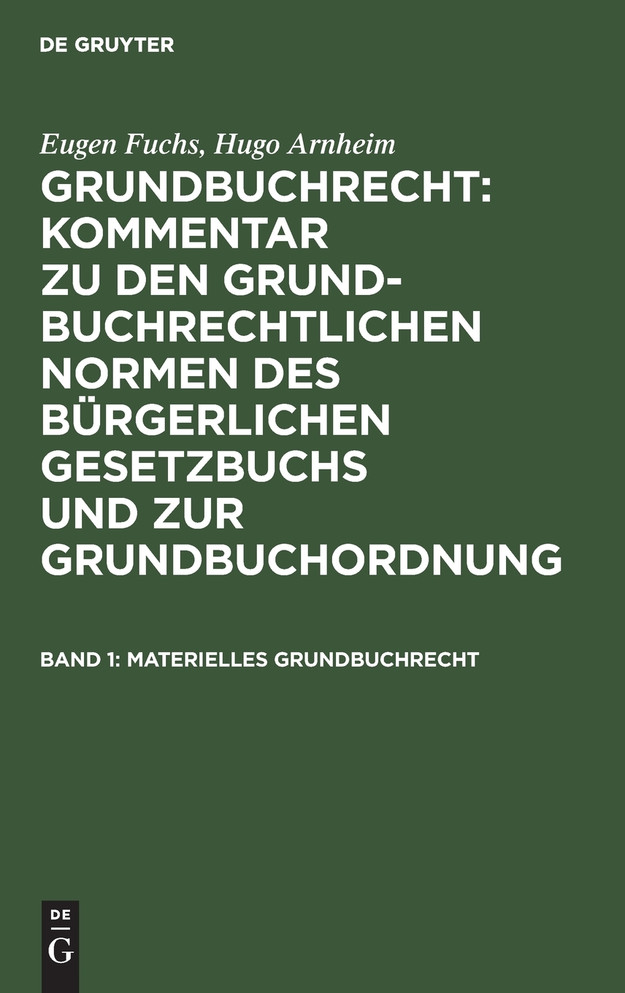 Materielles Grundbuchrecht