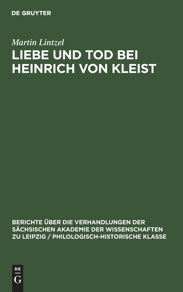 Liebe und Tod bei Heinrich von Kleist