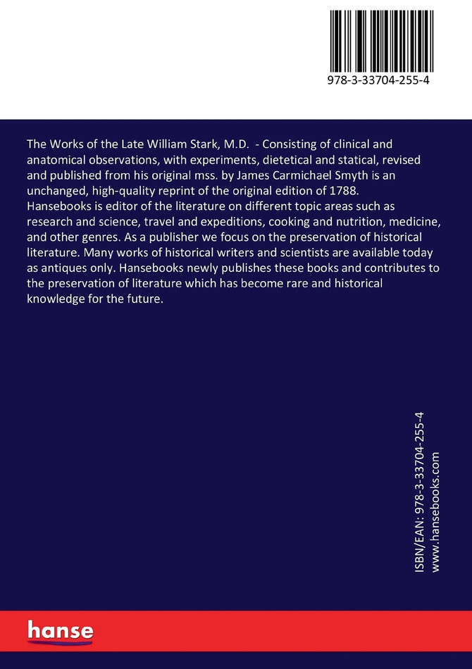 The Works of the Late William Stark, M.D.