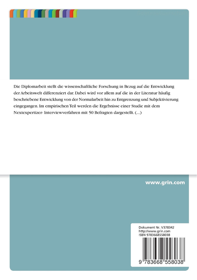 Subjektive Wahrnehmung der Arbeitswelt