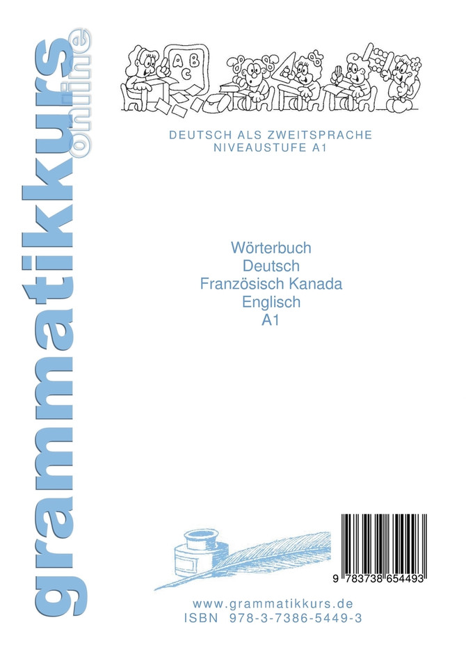 Wörterbuch Deutsch - Französisch Kanada - Englisch Niveau A1