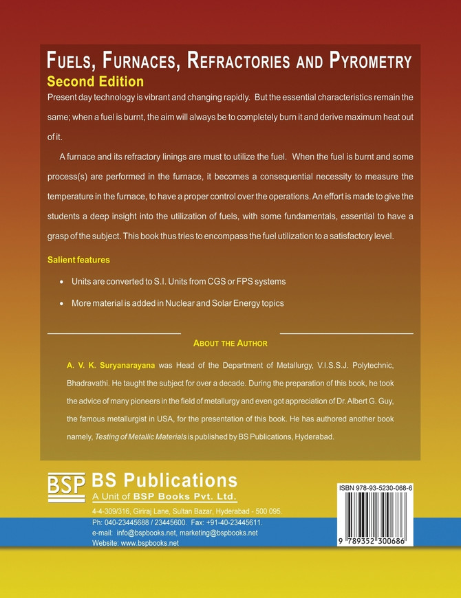 Fuels, Furnaces, Refractories and Pyrometry