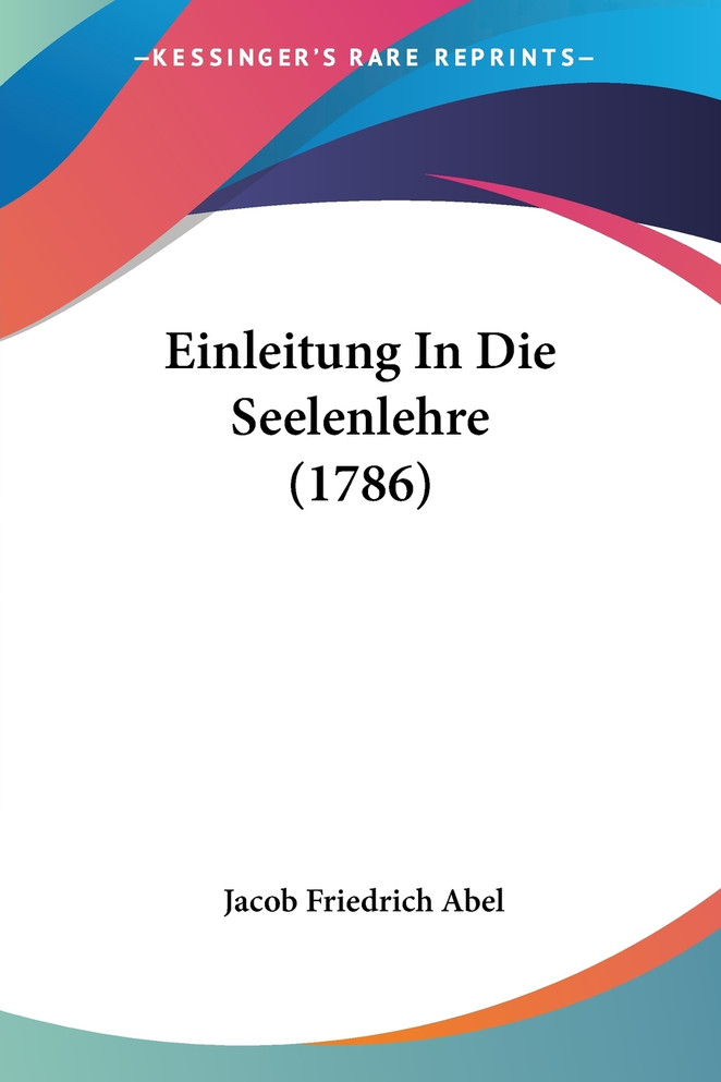 Einleitung In Die Seelenlehre (1786)