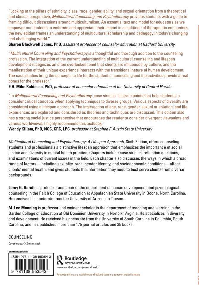 Multicultural Counseling and Psychotherapy