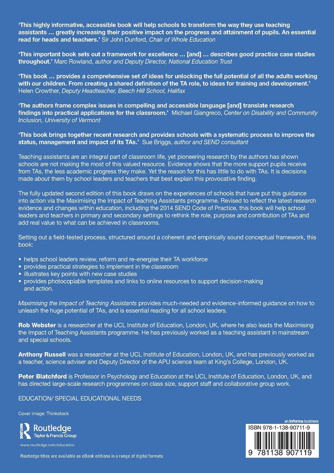 Maximising the Impact of Teaching Assistants