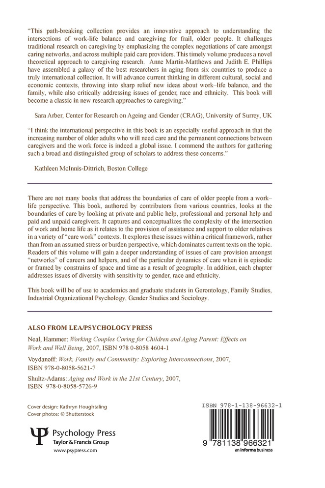 Aging and Caring at the Intersection of Work and Home Life