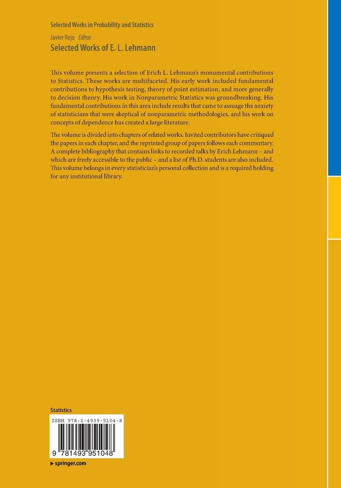 Selected Works of E. L. Lehmann