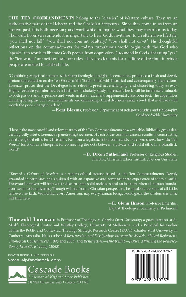 Toward a Culture of Freedom