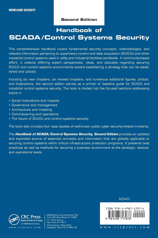 Handbook of SCADA/Control Systems Security